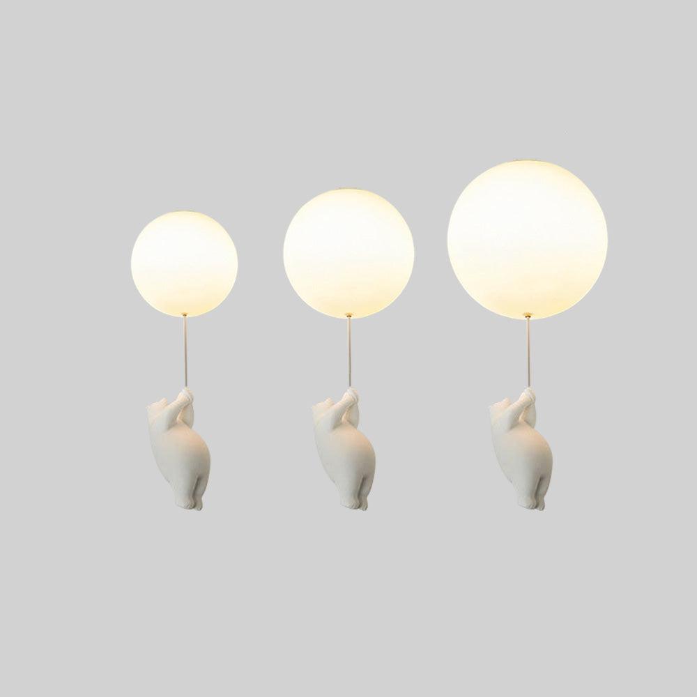 Lumière Enchantée Kids - Suspension Ourson et Ballon pour Chambre d'Enfant - Rynova