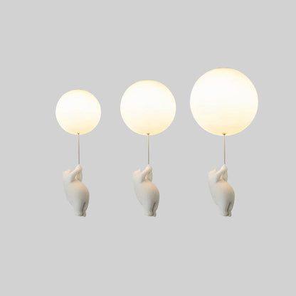 Lumière Enchantée Kids - Suspension Ourson et Ballon pour Chambre d'Enfant - Rynova