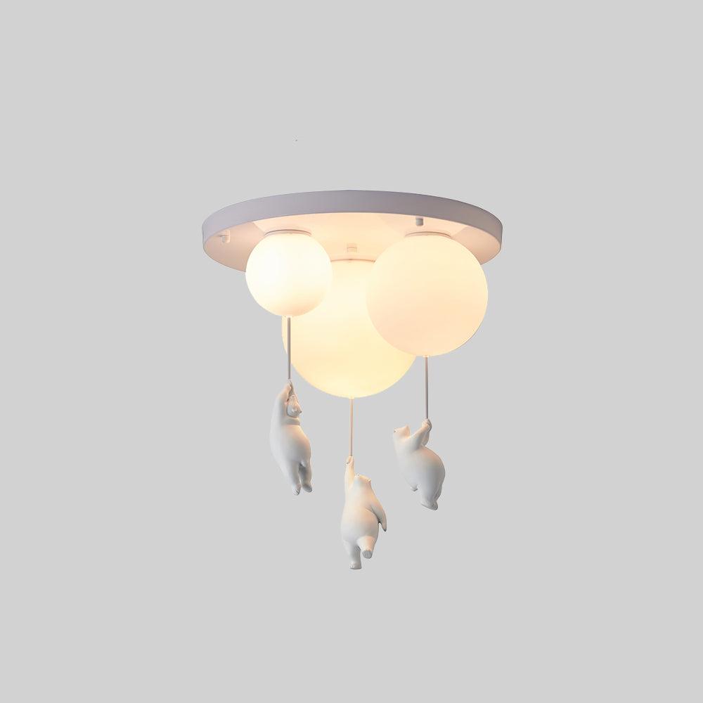 Lumière Enchantée Kids - Suspension Ourson et Ballon pour Chambre d'Enfant - Rynova