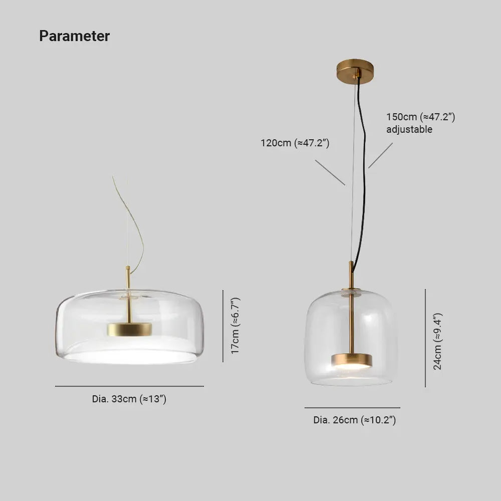 HailieLuxe – Suspension LED Rétro en Métal et Verre Ambre - Rynova
