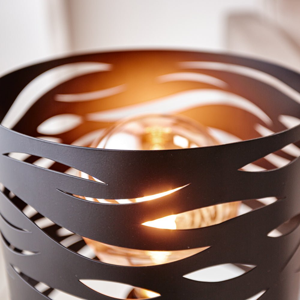 Noiréa – Lampe de table design noir contemporain - Rynova