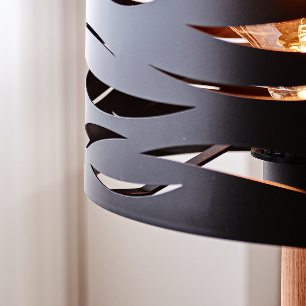 Noiréa – Lampe de table design noir contemporain - Rynova