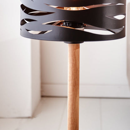 Noiréa – Lampe de table design noir contemporain - Rynova