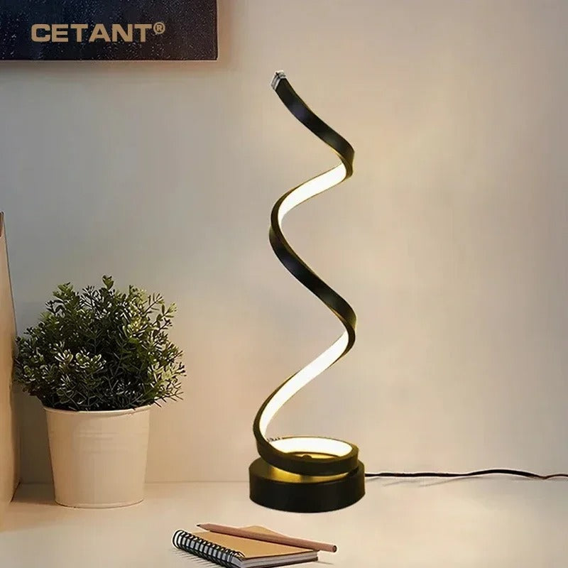 Lampe de Table LED ÉclatNord - Éclairage en Spirale Protecteur pour les Yeux - Rynova
