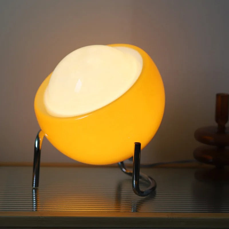 LumièrePlénitude - Lampe de Table en Verre Style Bauhaus pour Ambiance Artistique - Rynova