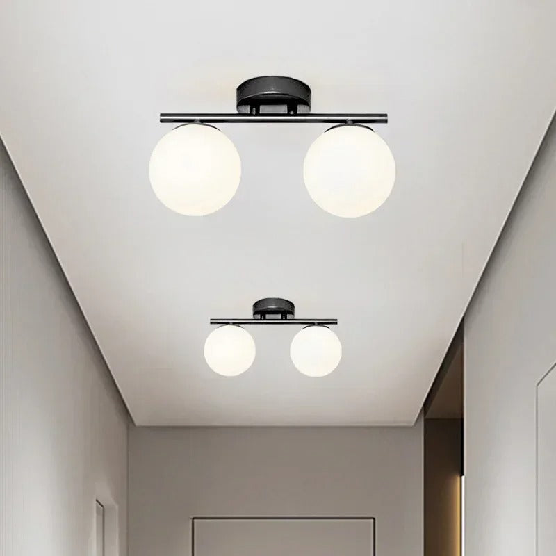 LumièreNordique - Plafonnier LED en Verre Élégant - Rynova