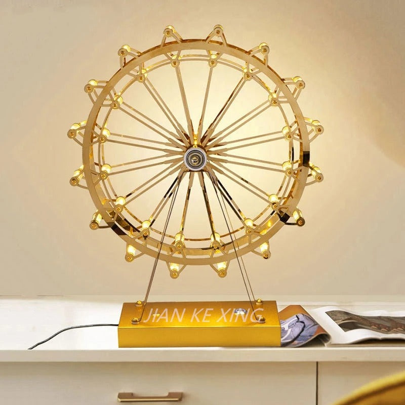 LumiRoue – Lampe de Table LED en Forme de Grande Roue de Designer - Rynova