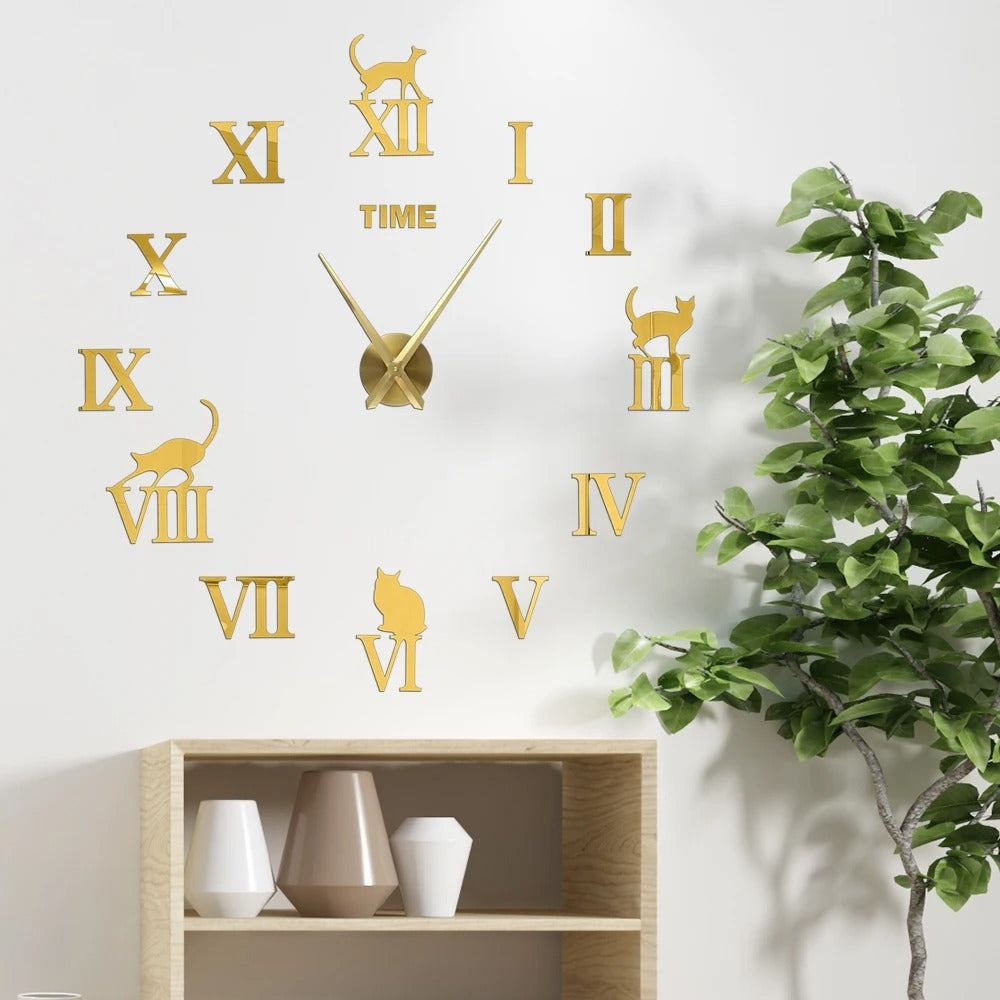 DecoHorloge – Grande Horloge Murale 3D pour Décoration Intérieure - Rynova