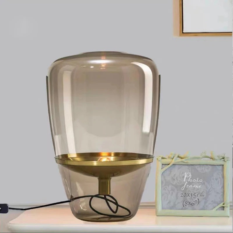 LumièreÉclat - Lampe de Table en Verre pour Salon avec Éclairage Élégant - Rynova
