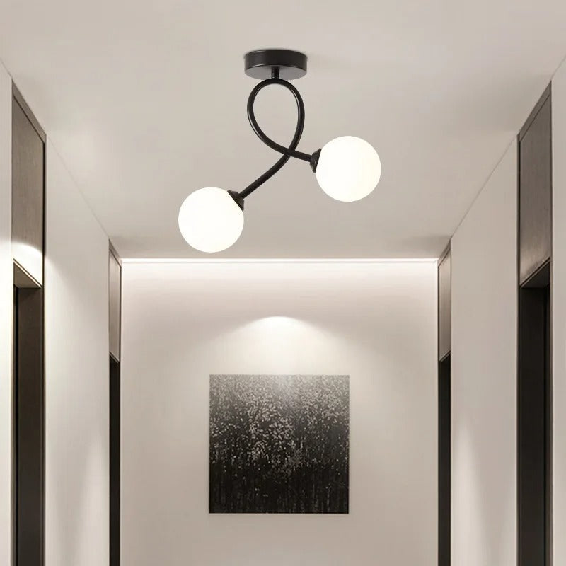 ÉclatVerre - Lampe de Plafond Moderne en Verre - Rynova