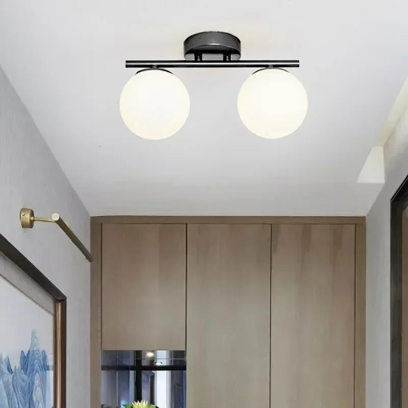 LumièreNordique - Plafonnier LED en Verre Élégant - Rynova