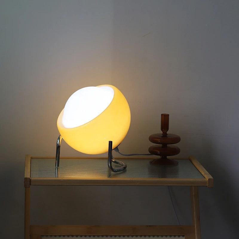 LumièrePlénitude - Lampe de Table en Verre Style Bauhaus pour Ambiance Artistique - Rynova