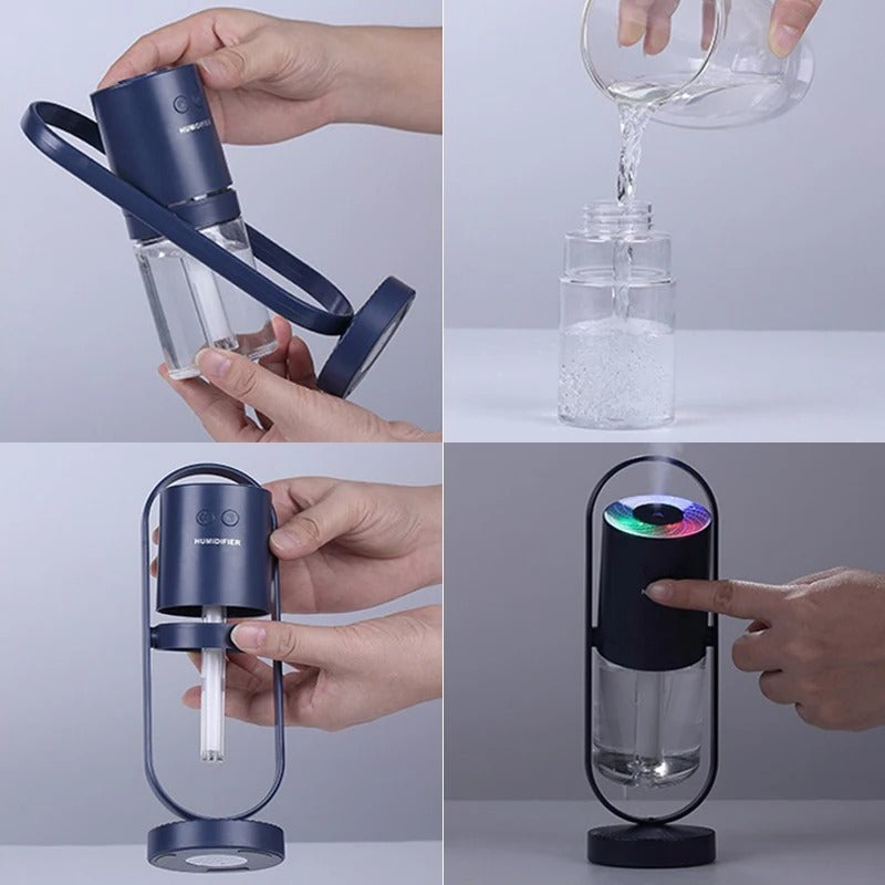 LumiGlow - Lampe LED Rotative à 360° avec USB et Fonction Hydratation - Rynova