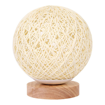 LumiTissé - Lampe de Table LED en Rattan Artisanale et Dimmable - Rynova