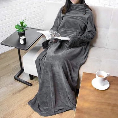 SnugPocket - Grande Couverture Portable avec Manches et Poche Multifonctionnelle - Rynova