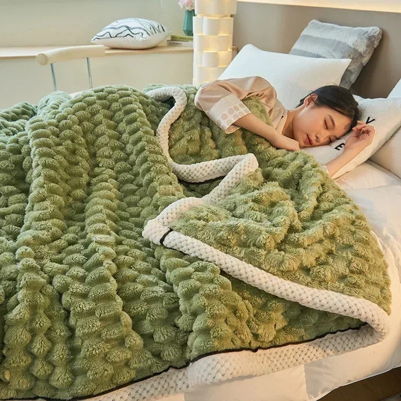 VeluCoral - Couverture Épaisse en Velours d'Automne pour Lit - Rynova