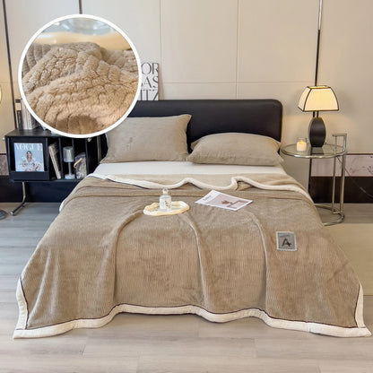 VeloursCorail - Couverture Flanelle en Fausse Fourrure pour Lit – Douceur et Confort pour la Maison - Rynova