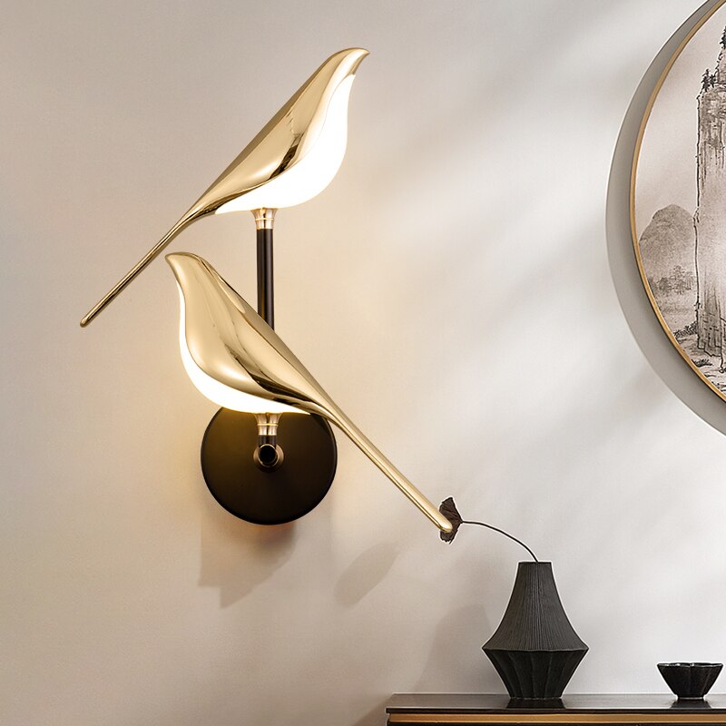 OiseauLumière - Applique Murale Moderne en Forme d'Oiseau - Rynova