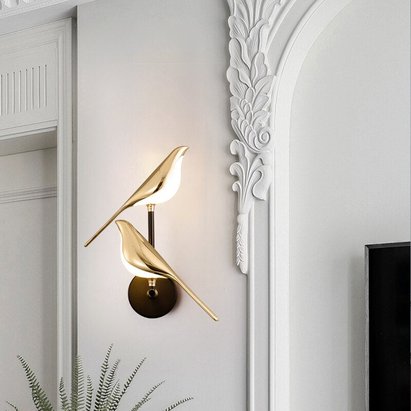 OiseauLumière - Applique Murale Moderne en Forme d'Oiseau - Rynova