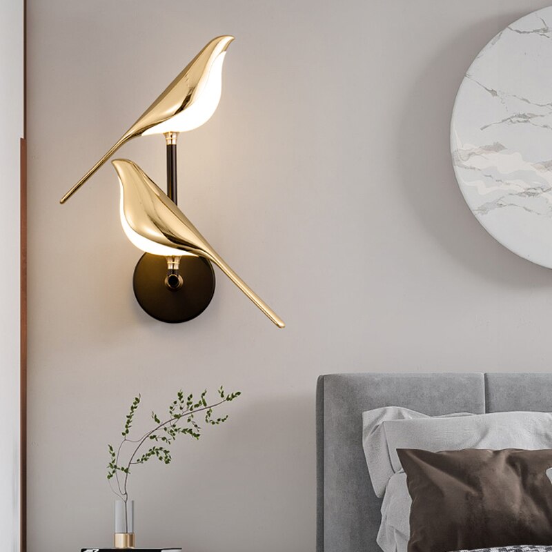 OiseauLumière - Applique Murale Moderne en Forme d'Oiseau - Rynova