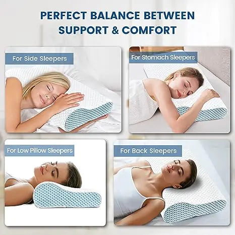 NeckEase - Coussin de soutien orthopédique pour soulagement du cou - Rynova