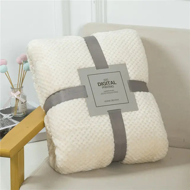 DouceHiver - Plaid Douillet en Flanelle pour Lit d'Hiver - Rynova