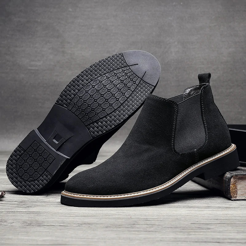 ClassiqueChic – Bottes Chelsea en Daim pour Hommes - Rynova