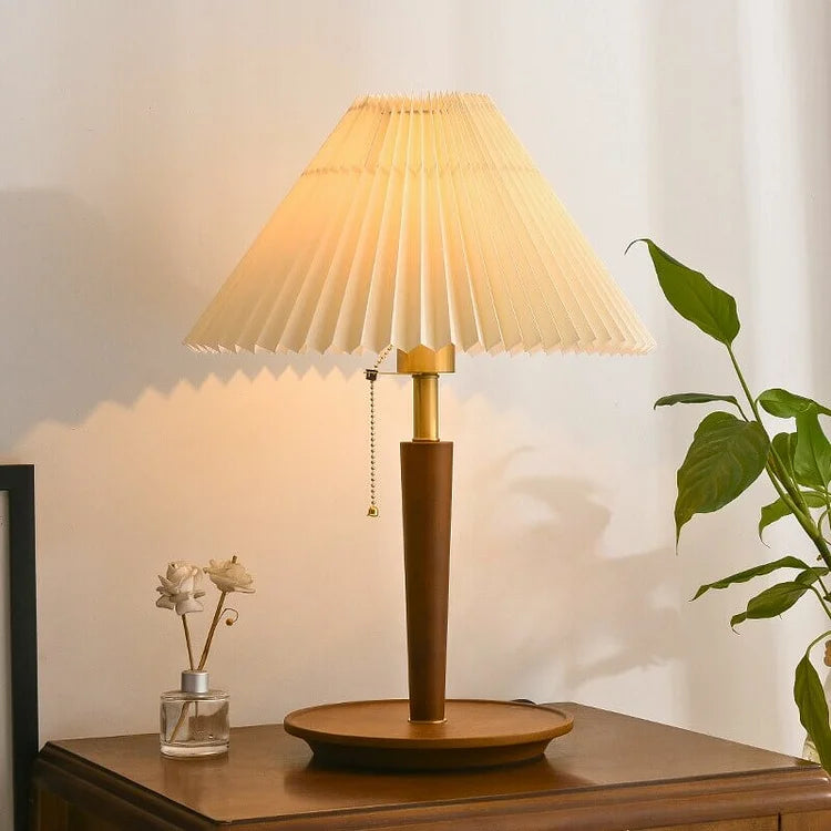 ÉléganceBois – Lampe de Table en Bois Plissé - Rynova