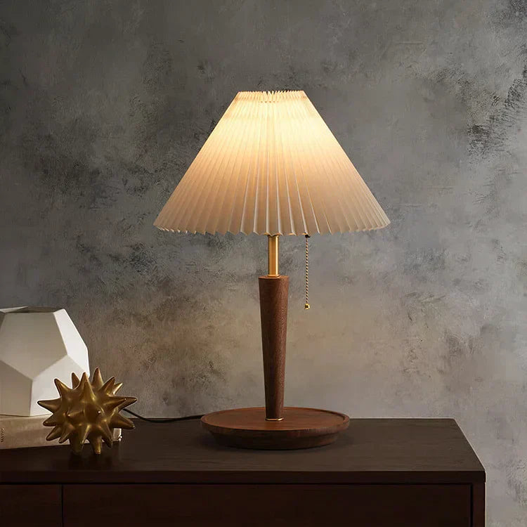 ÉléganceBois – Lampe de Table en Bois Plissé - Rynova