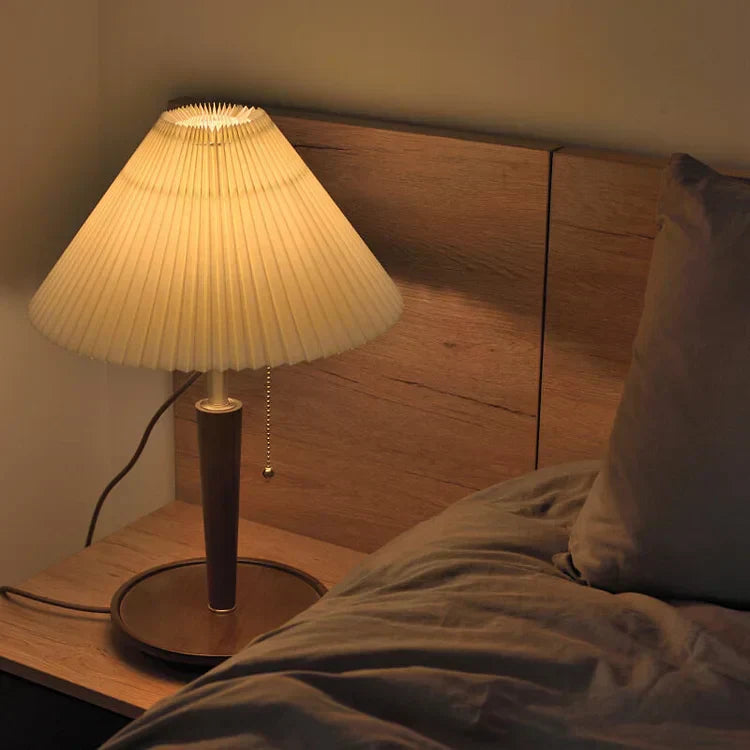 ÉléganceBois – Lampe de Table en Bois Plissé - Rynova