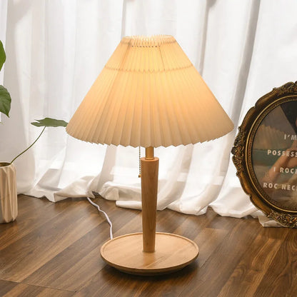 ÉléganceBois – Lampe de Table en Bois Plissé - Rynova