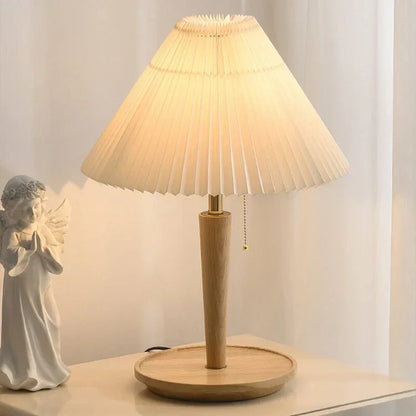 ÉléganceBois – Lampe de Table en Bois Plissé - Rynova