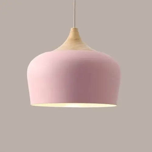 LumiBois - Suspension Métal et Bois aux Douces Teintes Pastel - Rynova