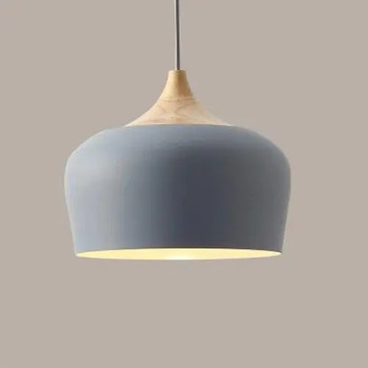 LumiBois - Suspension Métal et Bois aux Douces Teintes Pastel - Rynova