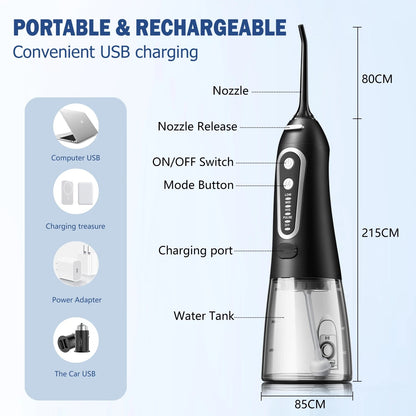 AquaSourire - Irrigateur Oral Rechargeable par USB - Rynova