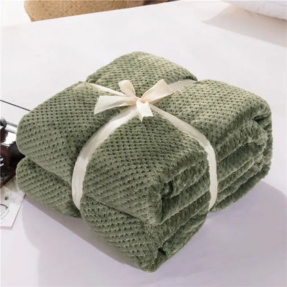 DouceHiver - Plaid Douillet en Flanelle pour Lit d'Hiver - Rynova