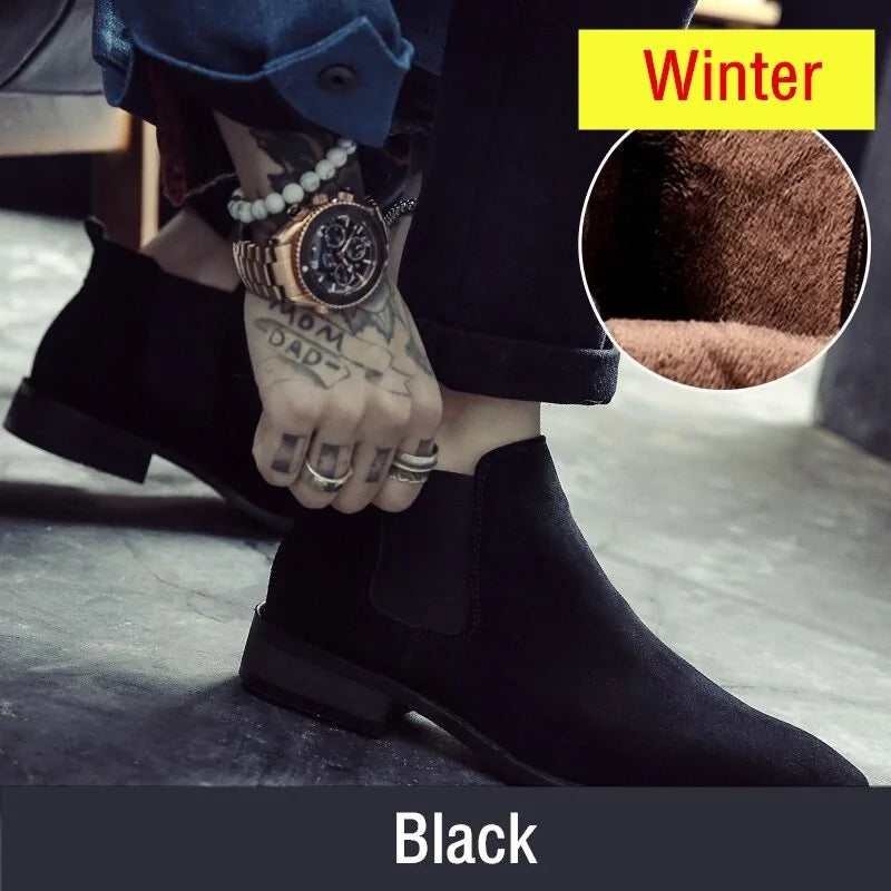 ClassiqueChic – Bottes Chelsea en Daim pour Hommes - Rynova