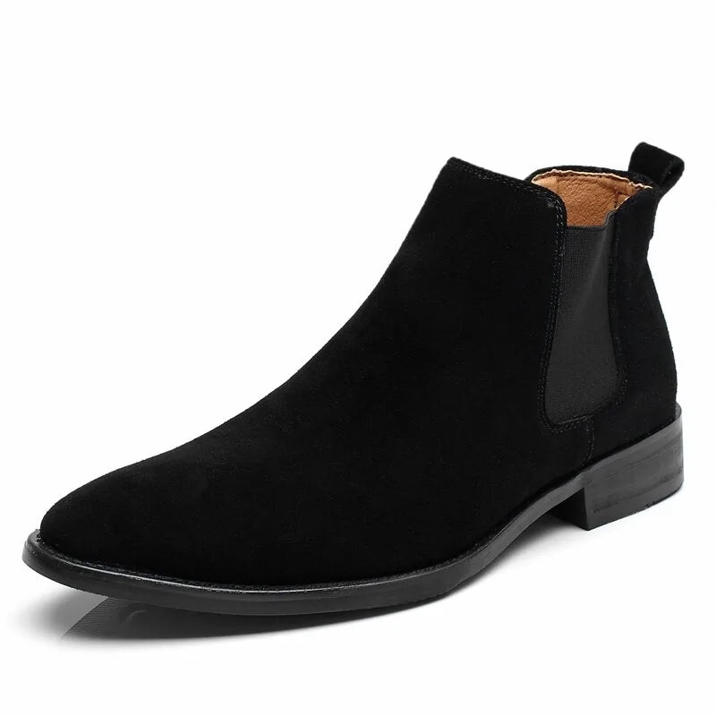 ClassiqueChic – Bottes Chelsea en Daim pour Hommes - Rynova