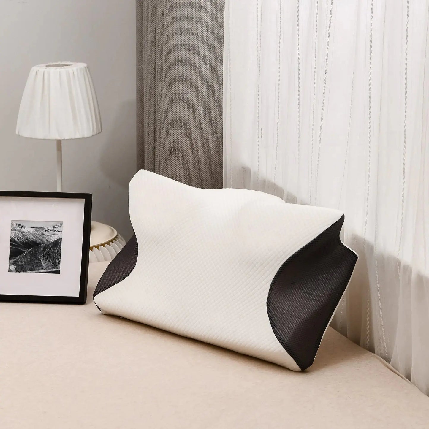 OreillerErgo - Oreiller Orthopédique en Mousse à Mémoire de Forme Premium - Rynova
