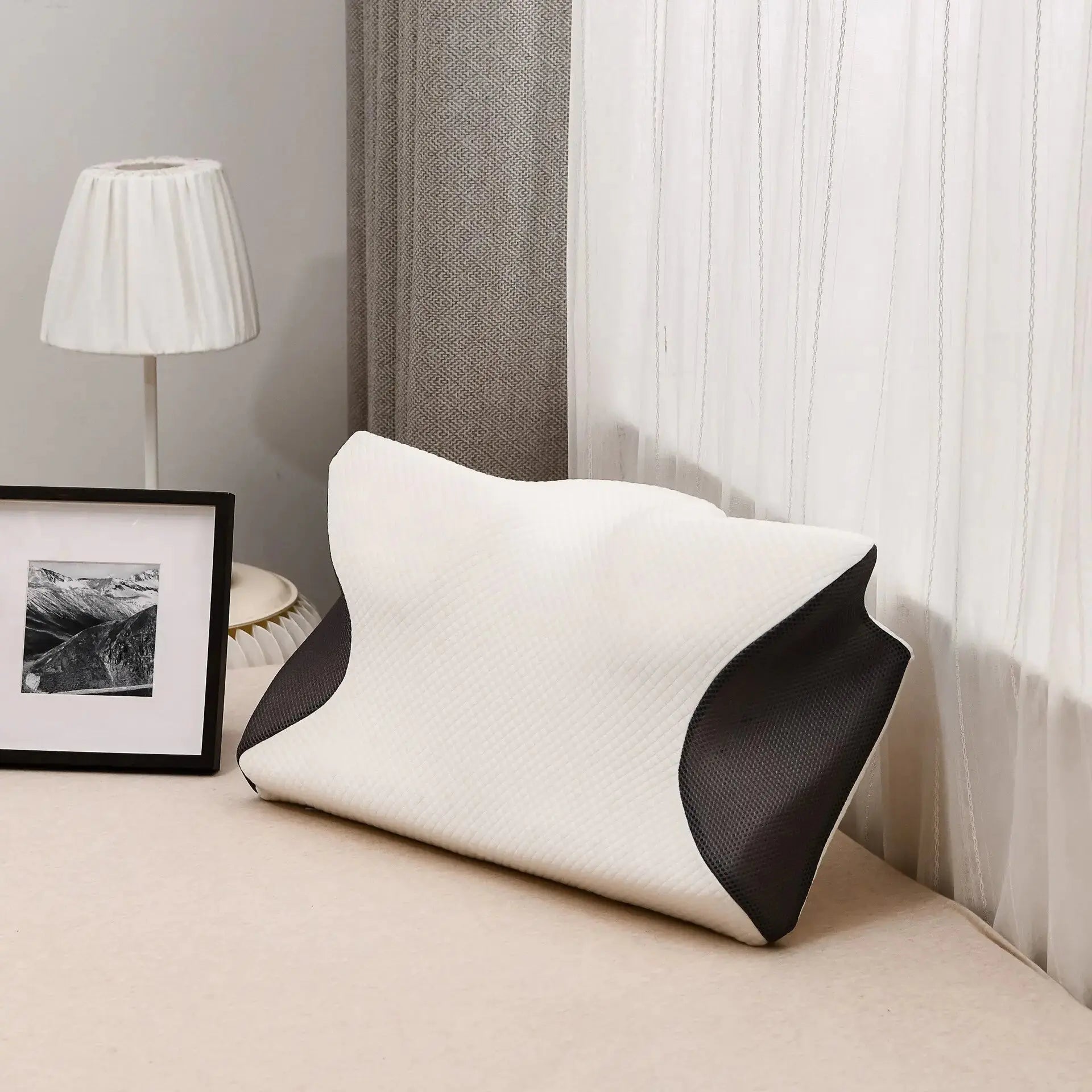 OreillerErgo - Oreiller Orthopédique en Mousse à Mémoire de Forme Premium - Rynova