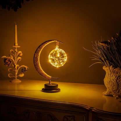 LumiLune - Lampe en Verre Lune Chaleureuse et Apaisante - Rynova