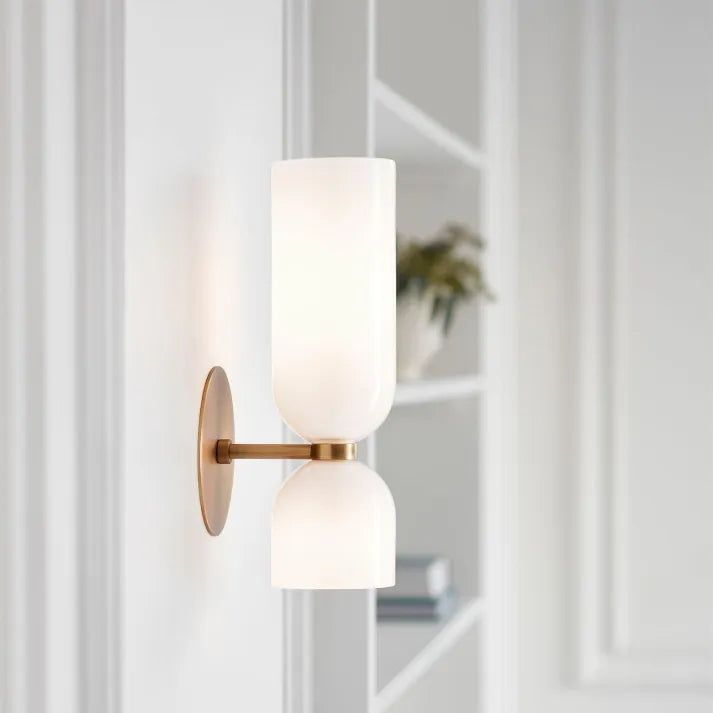LumiVerre - Applique Murale à Double Tête en Verre - Rynova