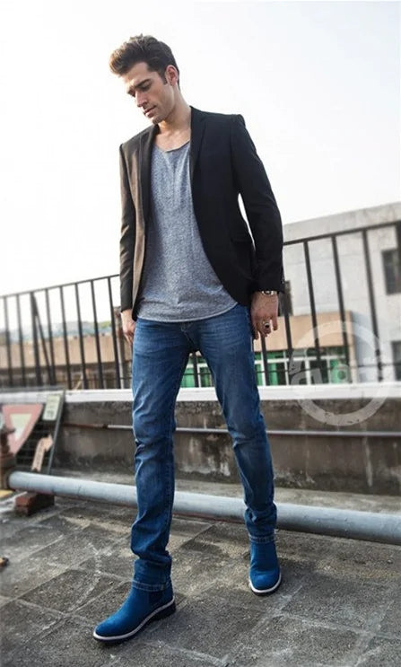 ClassiqueChic – Bottes Chelsea en Daim pour Hommes - Rynova
